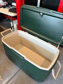 Large Green Coleman Cooler + 2 extra mini coolers