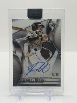Jackson Merrill Topps Chrome Black Auto /10
