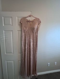 Rose Gold Sequin Formal Dress Size XL -New Never Worn