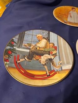 Norman Rockwell Collectable Plates ( Set Of 3 )