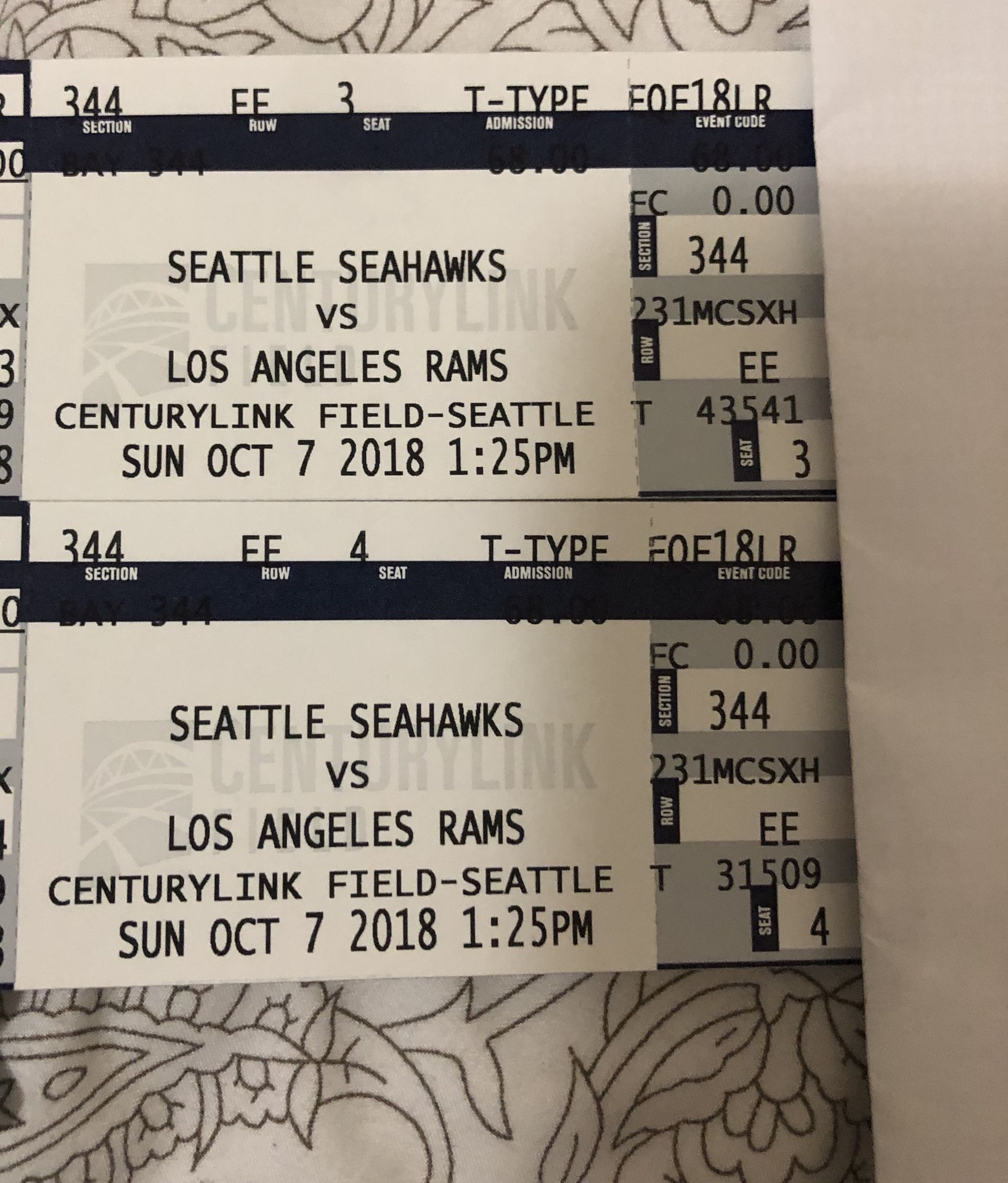 Seattle Seahawks vs Los Angeles Rams Need Gone asap. Throw best offer
