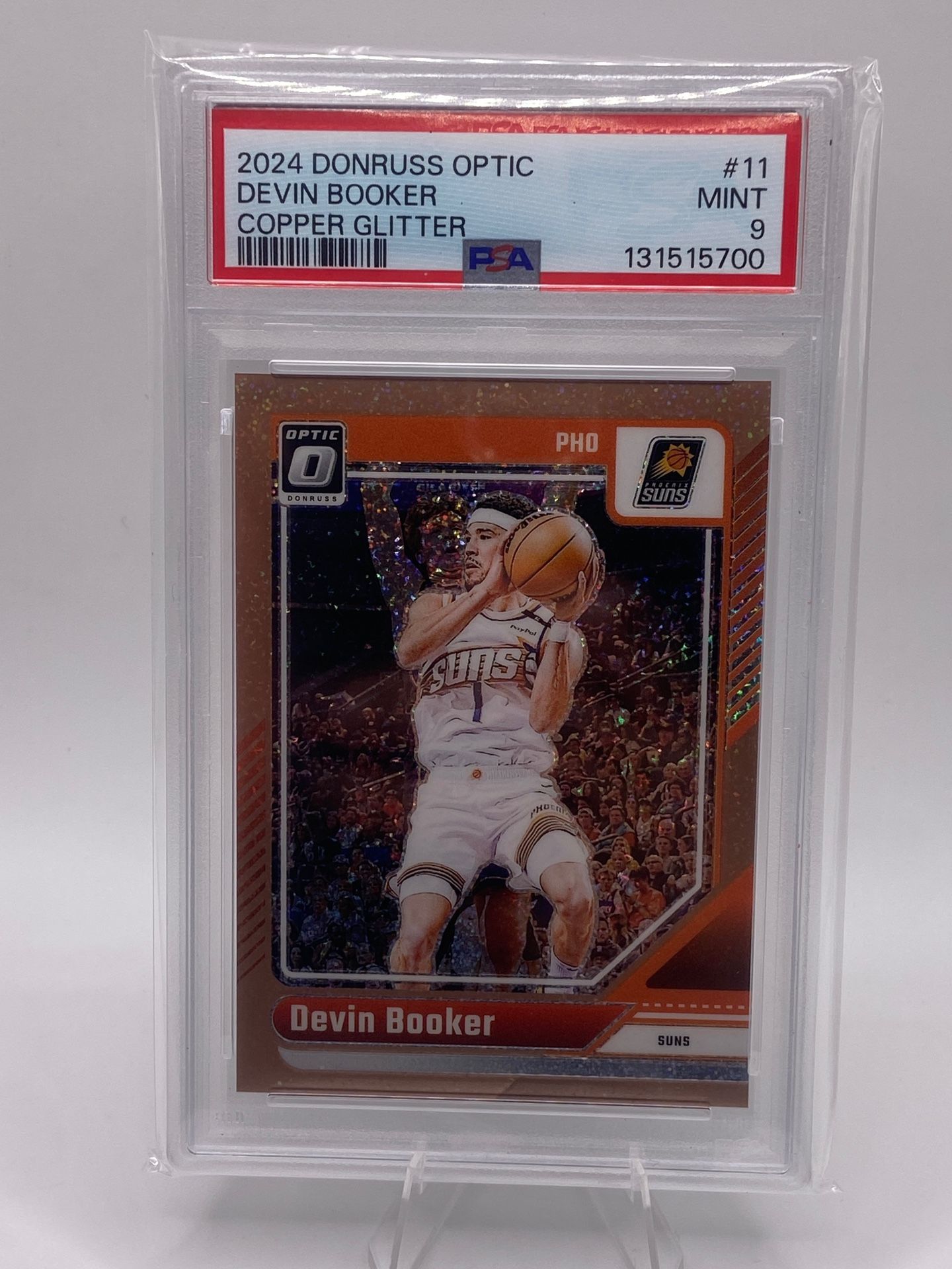 Devin Booker Optic Copper Glitter /99  PSA 9 - $50
