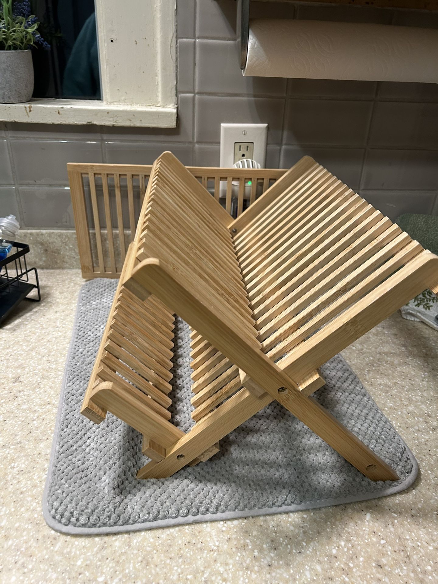 Bamboo Drying Dishes Rack