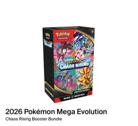 2026 Pokémon Mega Evolution Chaos Rising Booster Bundle