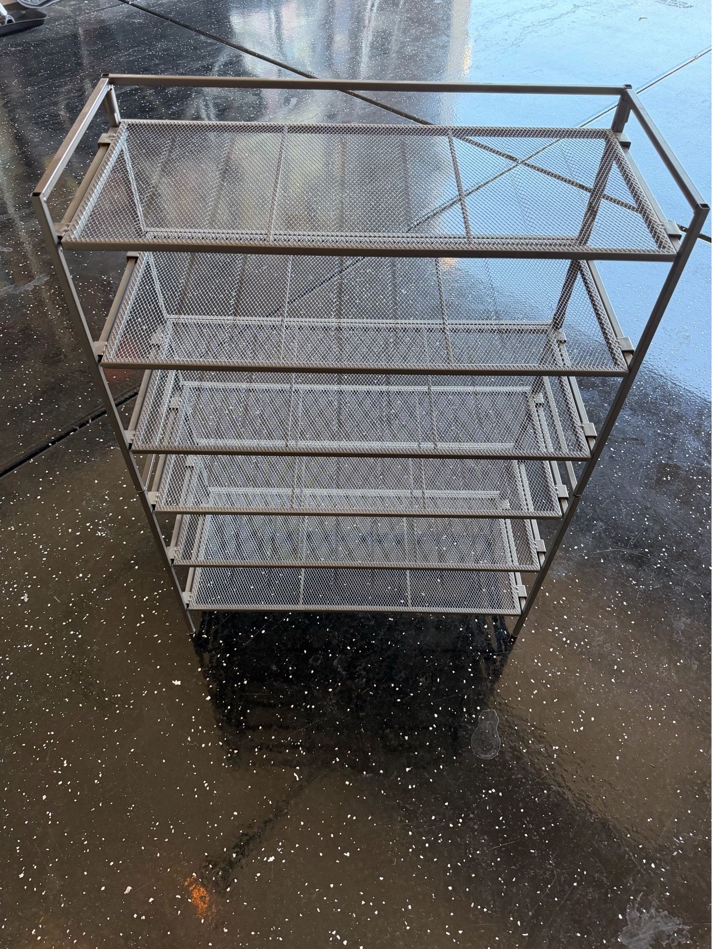 Inter Locking Shoe Rack - Metal - Adjustable shelves