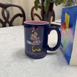 Vintage Walt Disney World souvenir gift box featuring Mickey Mouse, likely from the 1990s AND Walt Disney World Minnie Mouse coffee mug. NOS. These ar