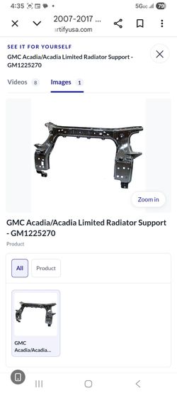 GMC Acadia Radiator Support GM1225270