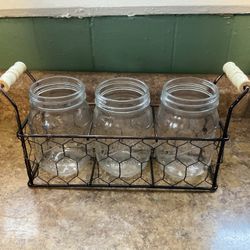 Mason Jar Silverware Holder 