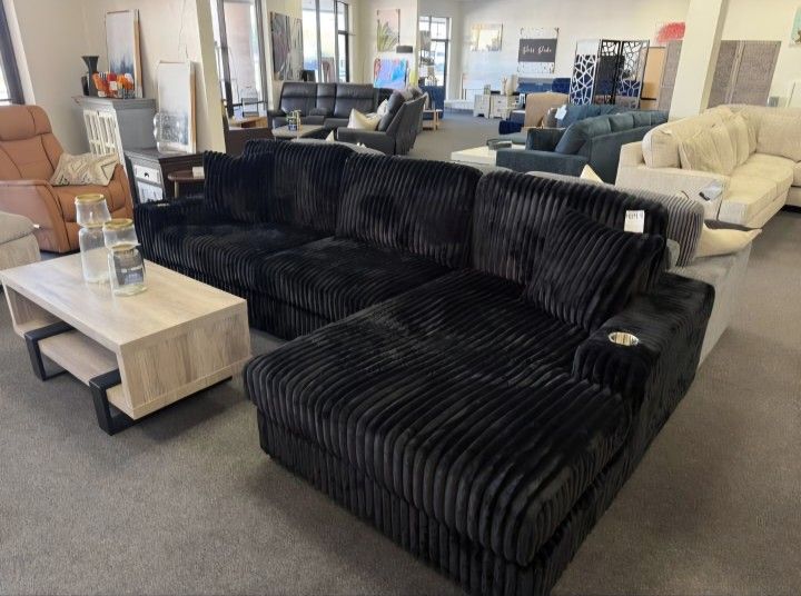 Midnight-Madness 2 Piece Sectional $10 Down Payment Financing And Delivery