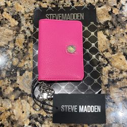 Steve Madden Fold over Card wallet Hot Pink