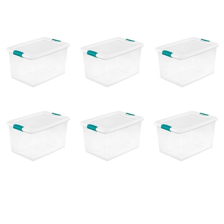 Sterilite 64 Qt. Latching Box Plastic, White, Set of 6(READ DESCRIPTION)