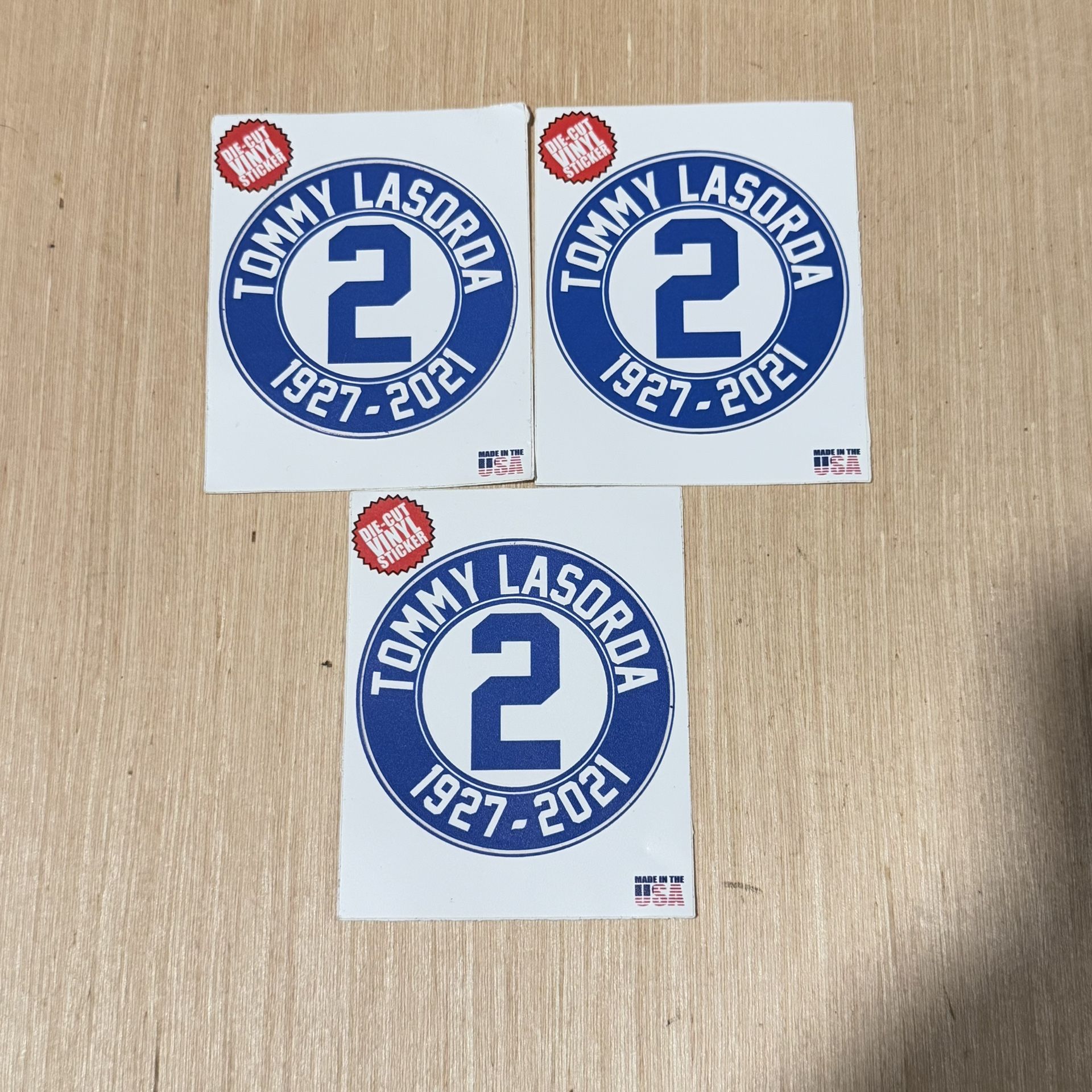 3-Tommy Lasorda Die-Cut Vinyl Sticker 1(contact info removed) 3”x3.5”Brand New Made In The USA