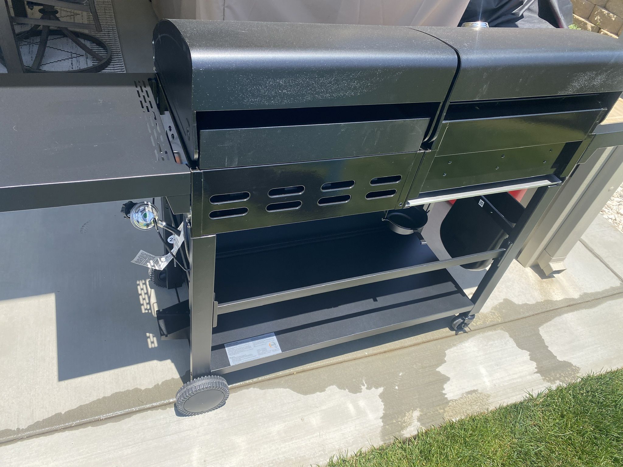Propane Gas Griddle Grill Combo – Dual BBQ Grill & Flat Top Griddle