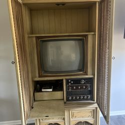 Antique Entertainment Center-Furniture