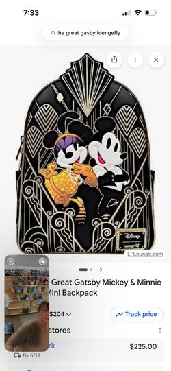 The Great Gatsby Mickey & Minnie Loungefly mini backpack