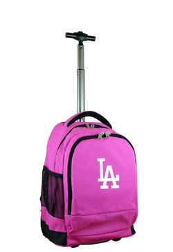 Dodger pink rolling backpack