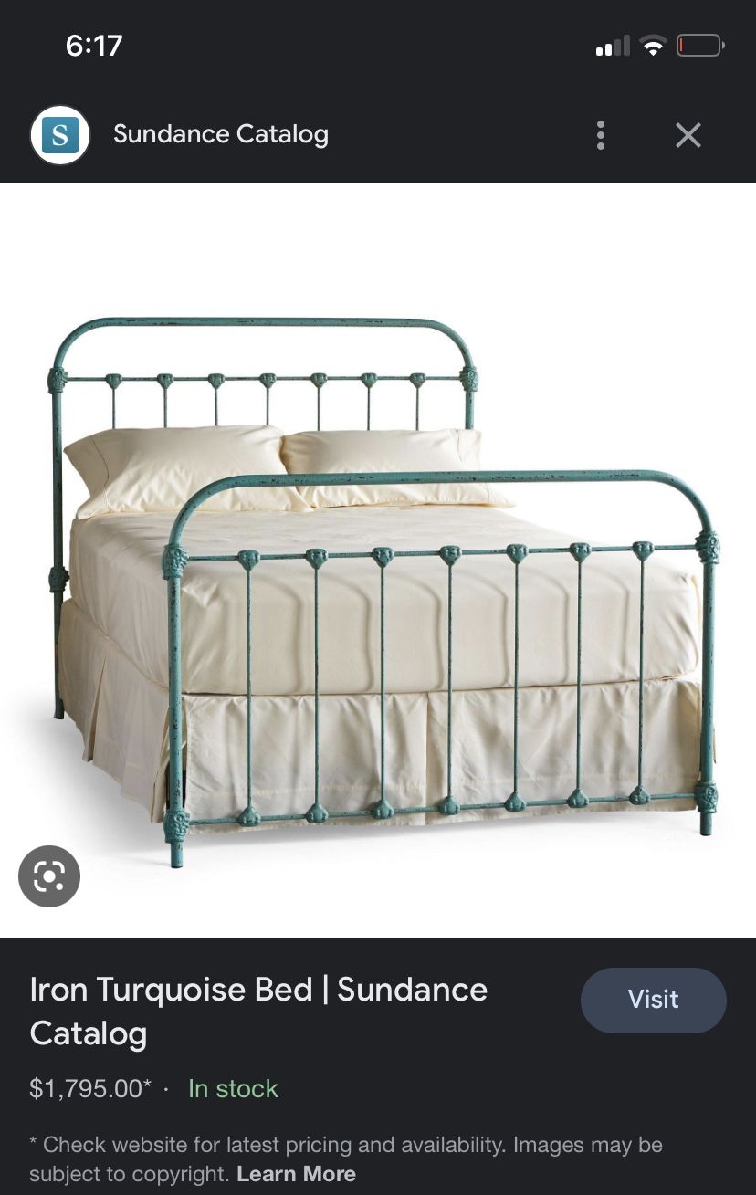 Sundance Iron Turquoise Bed Frame OBO