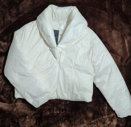 Fabletics Shawl Collar Puffer Shine Jacket