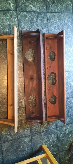 Real Wood Shelves & Plate Rack