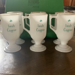 Vintage Irish Coffee Mugs Set Of Six