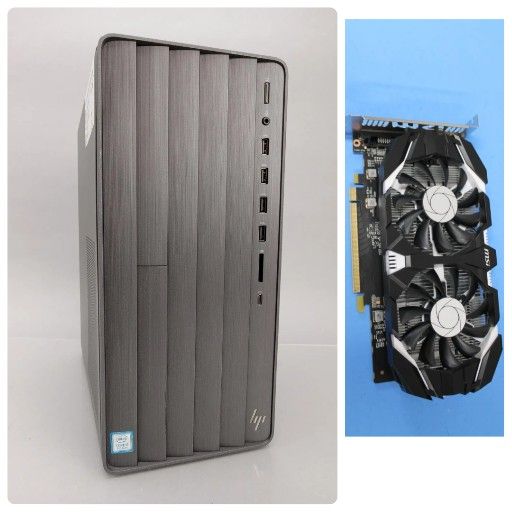 Budget Gaming Pc: HP ENVY Desktop TE01-0165t MT Intel Core i5-9400 16GB RAM 1TB HDD Win 11 + MSi NVIDIA GeForce GTX 1050 Ti 4GB OC GDDR5 PCI-E 3.0