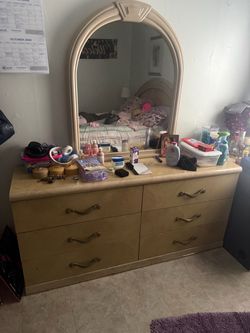 Dresser with mirror