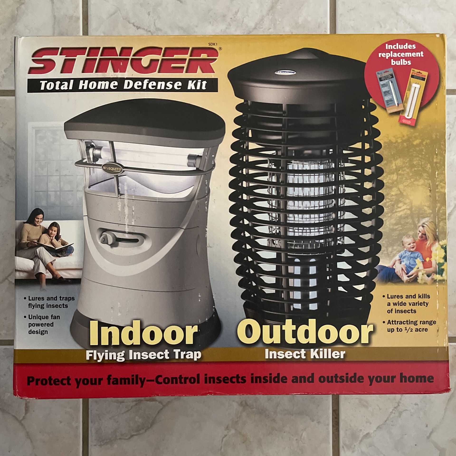 STINGER Indoor Flying Insect Trap & Outdoor Insect Killer Total Home  Defense Kit Brand New $50 for Sale in Sienna Plant, TX - OfferUp