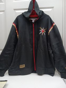 Men's 4XL Vegas Golden Knights NHL Hockey Full Zip Hoodie Black Gold Red
Description: