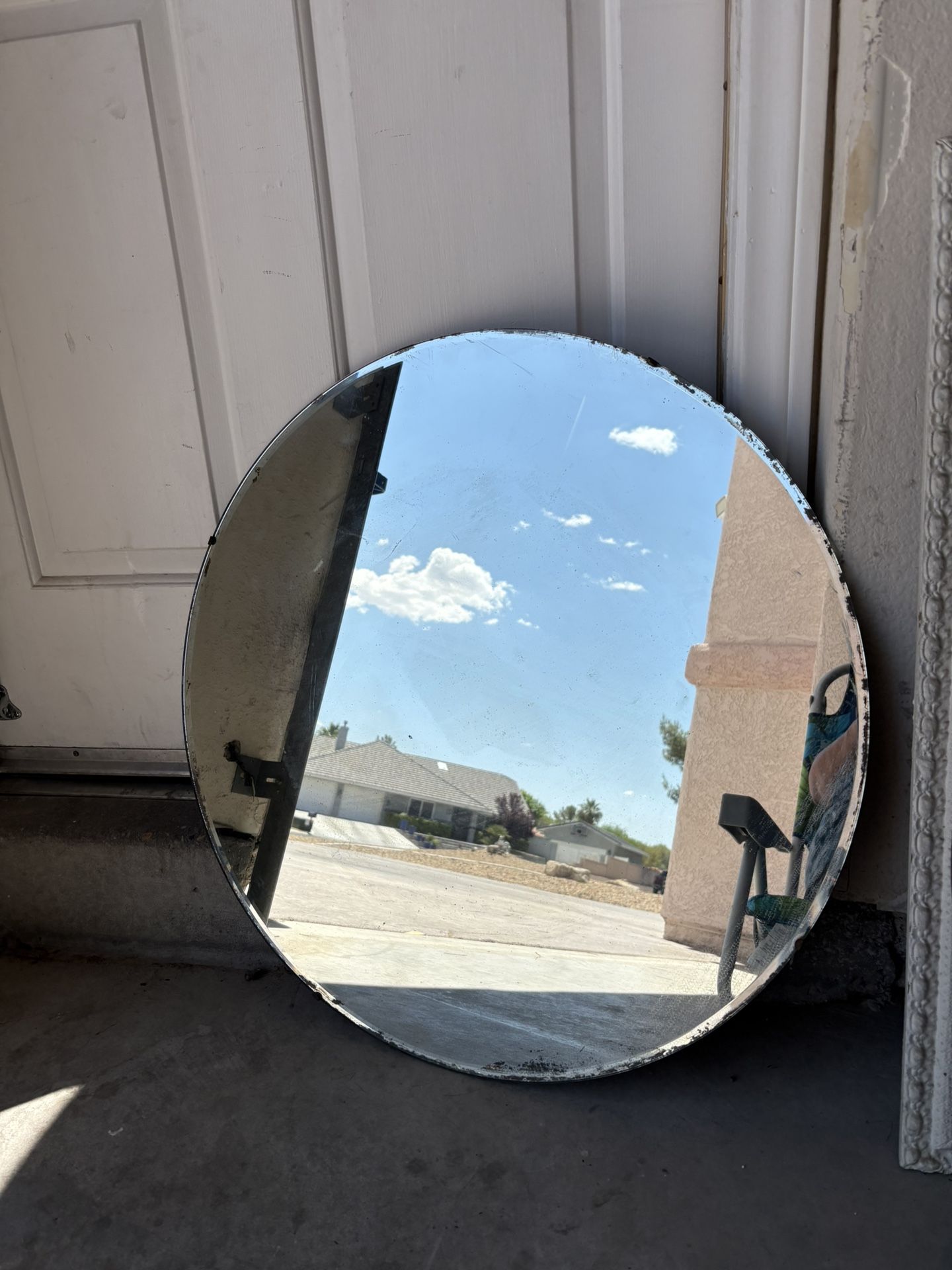 Antique Round Mirror