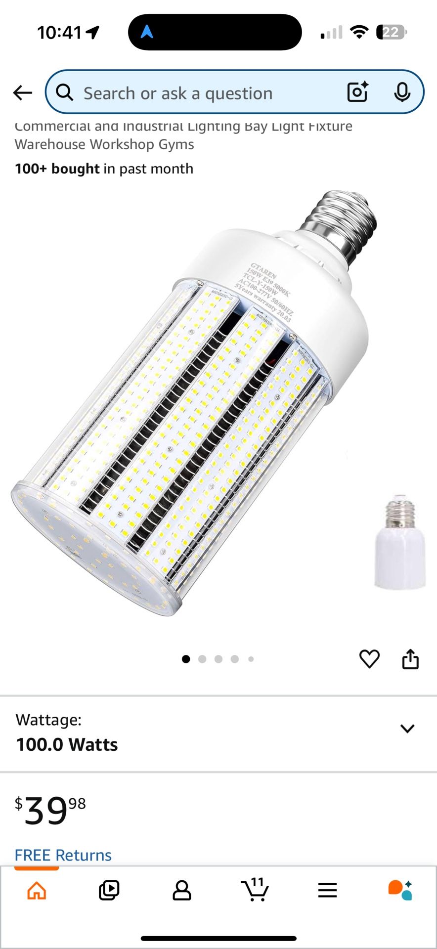 100W LED Corn Cob Light Bulb,
