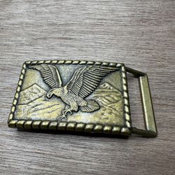 Bald Eagle Flying Bird Veteran Biker Cowboy Western 1980s Vintage Belt Buckle