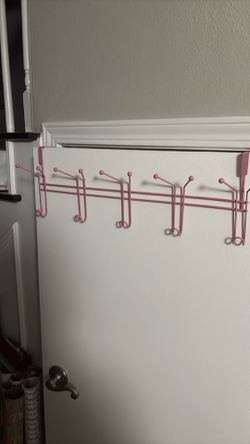 Pink Over the Door Hanger/Hooks