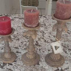 Candle Holders With Candles 