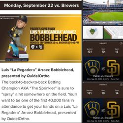 Padres VS Brewers $120 for 2 In section 131