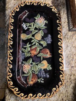 Beautiful Raymond Waites Pompeii Ceramic Serving Tray Platter