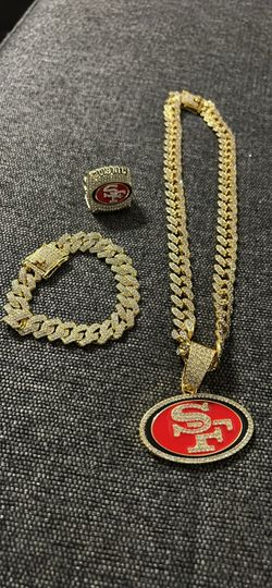 49ers bling chain set