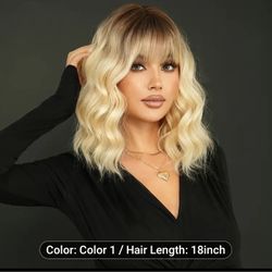 FABULOUS WAVY 12" BLONDE WIG - NEW! Looks So Very Real!