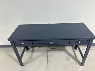 Blue wood work desk