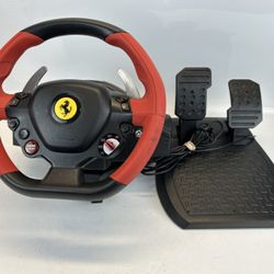 Thrustmaster Ferrari 458 Spider ((contact info removed)) Wheel And Pedals Set