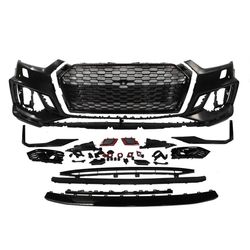 For 17-19 Audi B9 A5, S5 RS5 Style Front Bumper with Black Front Grille