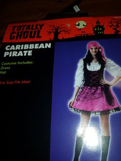 Pirate costume one size fits most teen