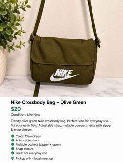 Nike Crossbody Bag - Olive Green