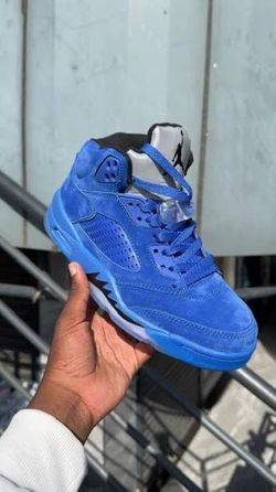 💯🥶 Jordan 5 “Blue Suede” Fresh Pair  🔥🥶