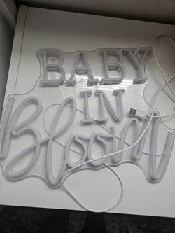 Baby in Bloom light up sign