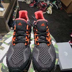 Adidas Ultra 4D 5.0 'Black Solar Red' G58159 3d RARE Prime Knit Upper Size 9.5 Men's Size 11 Women's Excellent Condition 