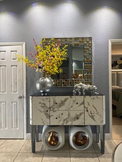 Table and mirror