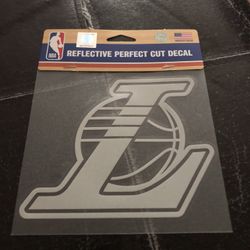Fans Of LAKERS . Reflective NBA. Lakers 6 by 6 Inches , For Car Window Logo
