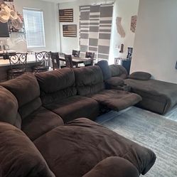 Beautiful Elegant Upscale Luxury Plush All Electric Powered Sectional Sofa