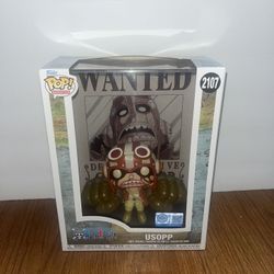 Funko Pop Animation One Piece Usopp Wanted Poster #2107 Funko Exclusive