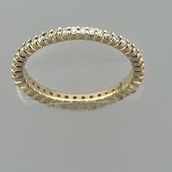 Eternity diamond ring 14kt yellow gold 